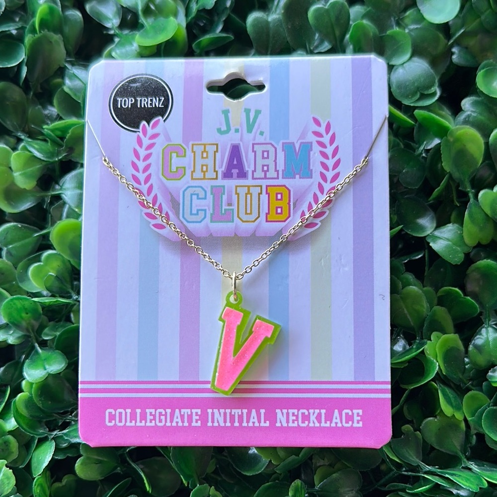Top Trenz Collegiate Initial Necklace
